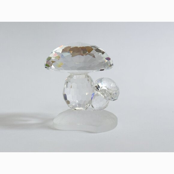 Swarovski - Rare Swarovski Crystal Austria Mushrooms Frosted Bottom Figurine - Picture 3 of 7